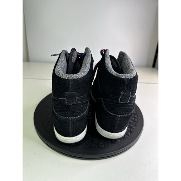 Nike Dunk Sky Hi 528899-014 Hidden Wedge Heel Black Suede Shoes Womens Size 8.5 - Picture 4 of 10